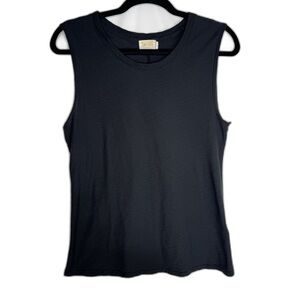 Nation LTD Classic Black 100% Pima Cotton Sleeveless‎ Muscle Tee